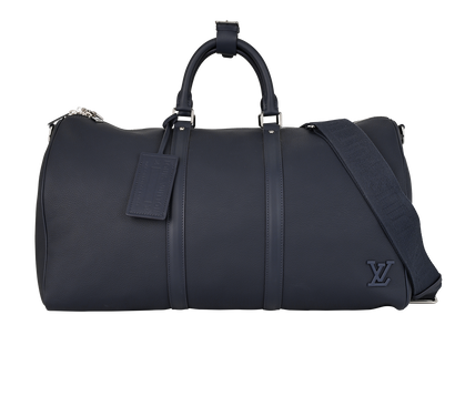 Keepall 50 Bandouliere, &pound;1,800, Blue, Leather, Front view